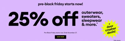 Joe Fresh Canada Pre Black Friday Deals: 25% off Select Styles + Doorcrashers