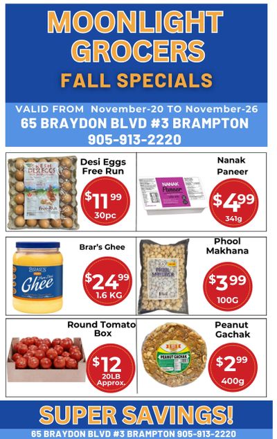 Moonlight Grocers Flyer November 20 to 26