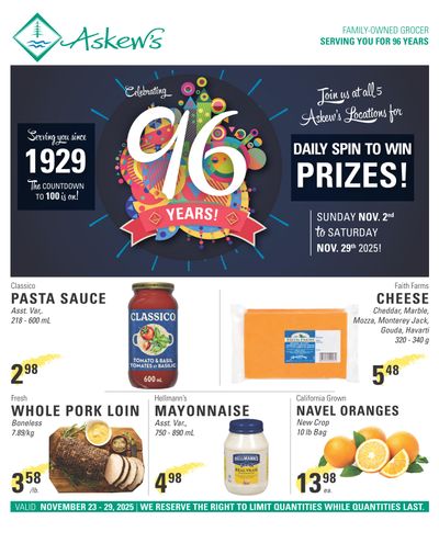 Askews Foods Flyer November 23 to 29