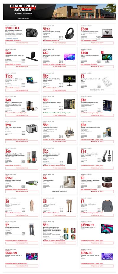 Costco (West, ON & Atlantic Canada) Black Friday Savings November 24 to 30
