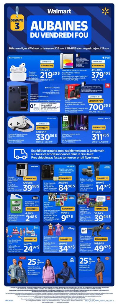 Walmart (QC) Black Friday Flyer November 27 to December 3