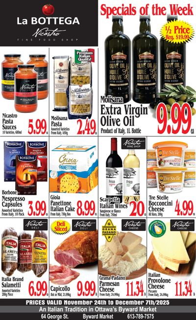 La Bottega Nicastro Fine Foods Flyer November 24 to December 7