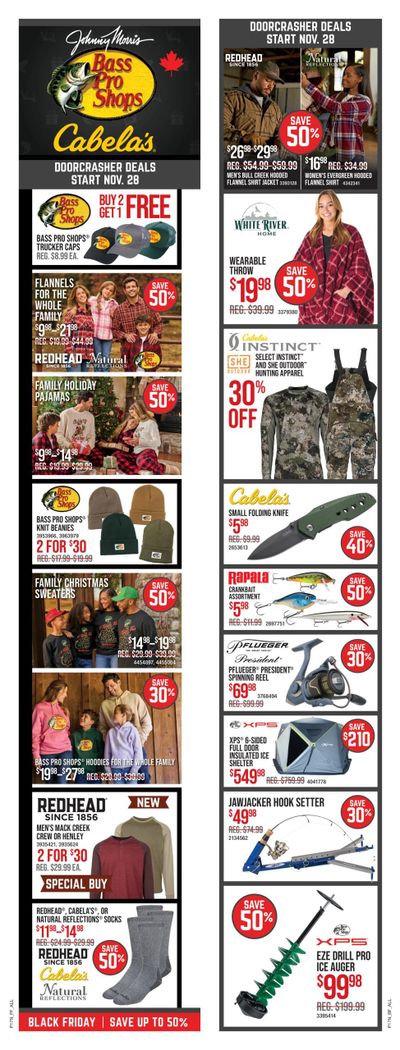 Bass Pro Shops Black Friday Flyer November 28 to December 3