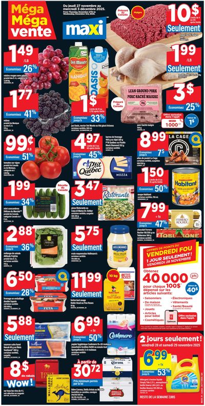 Maxi Flyer November 27 to December 3