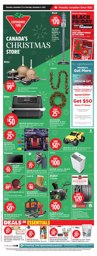 Canadian Tire (West) Flyer November 27 to December 4