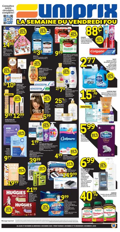Uniprix Flyer November 27 to December 3