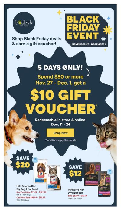 Bosley's by PetValu Black Friday Flyer November 27 to December 3