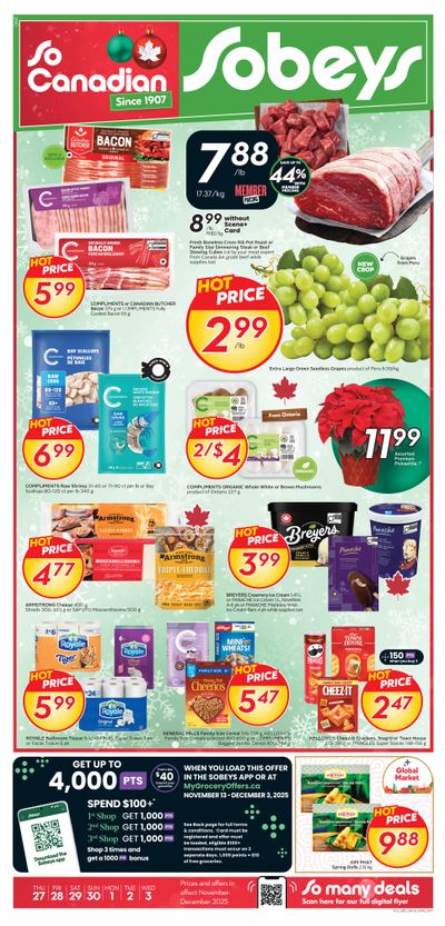 Sobeys (ON) Flyer November 27 to December 3
