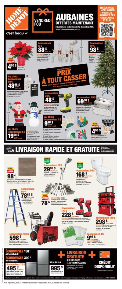 Home Depot (QC) Flyer Black Friday November 27 to December 10