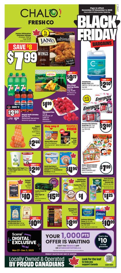 Chalo! FreshCo (ON) Flyer November 27 to December 3
