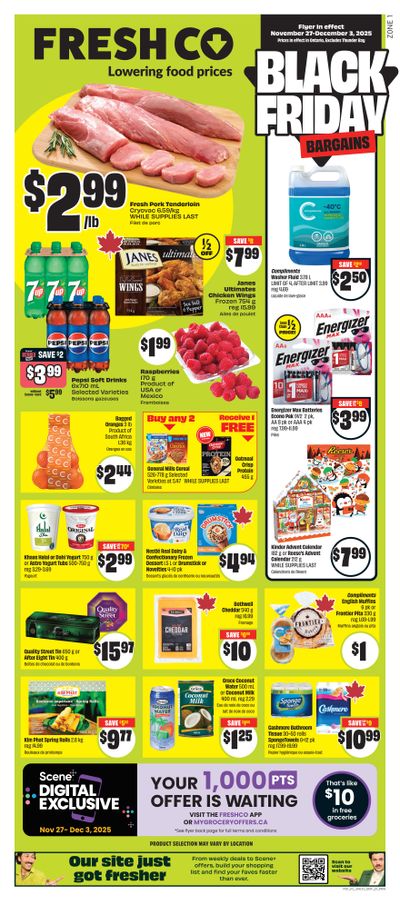 FreshCo (ON) Flyer November 27 to December 3