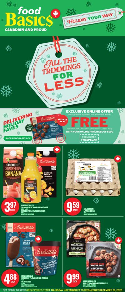 Food Basics Flyer November 27 to December 3