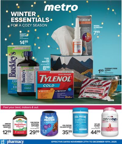 Metro (ON) Pharmacy Flyer November 27 to December 10
