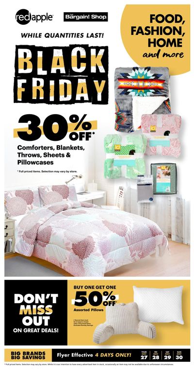 The Bargain Shop & Red Apple Stores Black Friday Flyer November 27 to 30