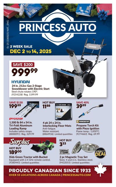 Princess Auto Flyer December 2 to 14