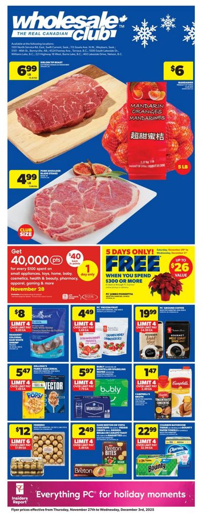 Real Canadian Wholesale Club Flyer November 27 to December 3