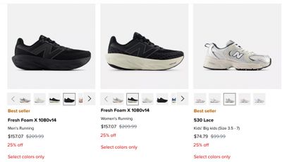 New Balance Black Friday Sale: Save up to 25% on Select Styles