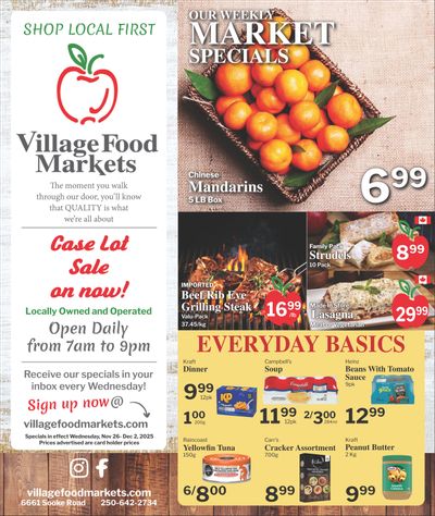 Village Food Markets Flyer November 26 to December 2
