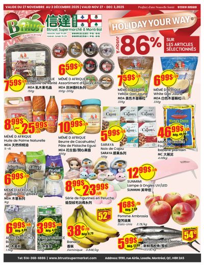 Btrust Supermarket (Montreal) Flyer November 27 to December 3