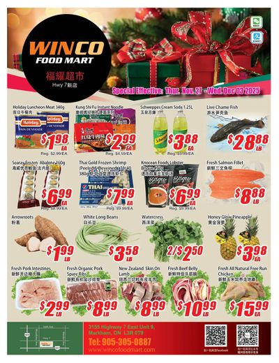 WinCo Food Mart (HWY 7) Flyer November 27 to December 3