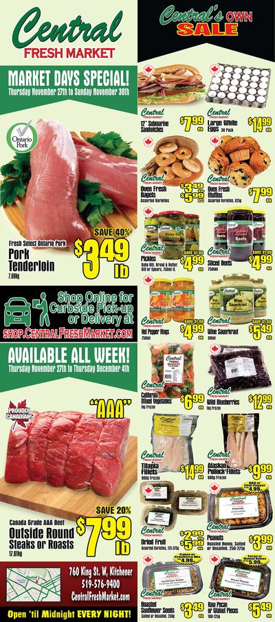 Central Fresh Market Flyer November 27 to December 4