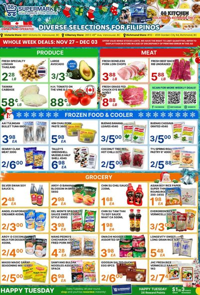flyer88 Supermarket Flyer November 27 to December 3