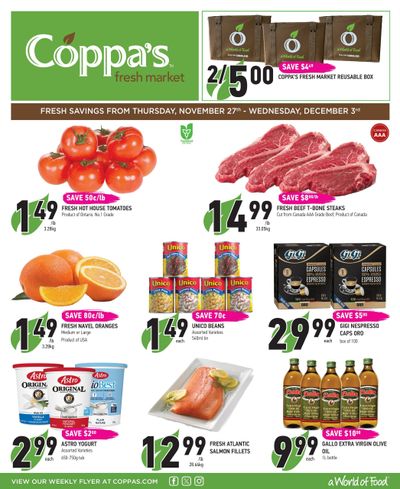 Coppa's Fresh Market Flyer November 27 to December 3