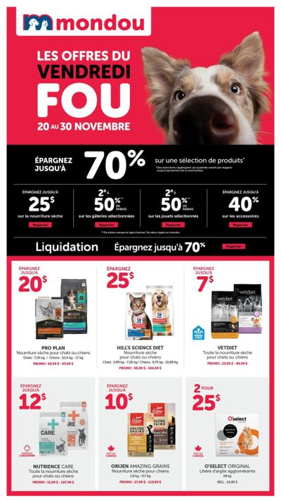Mondou Black Friday Flyer November 27 to 30