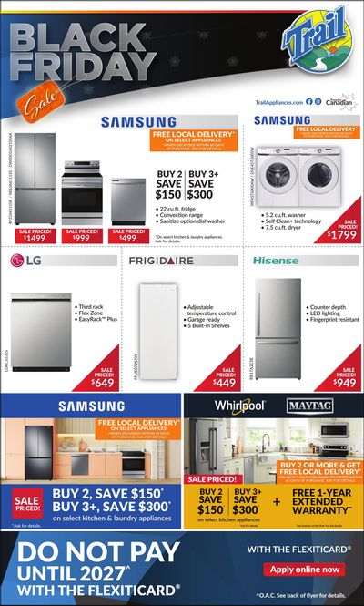 Trail Appliances (AB & SK) Black Friday Flyer November 27 to December 3