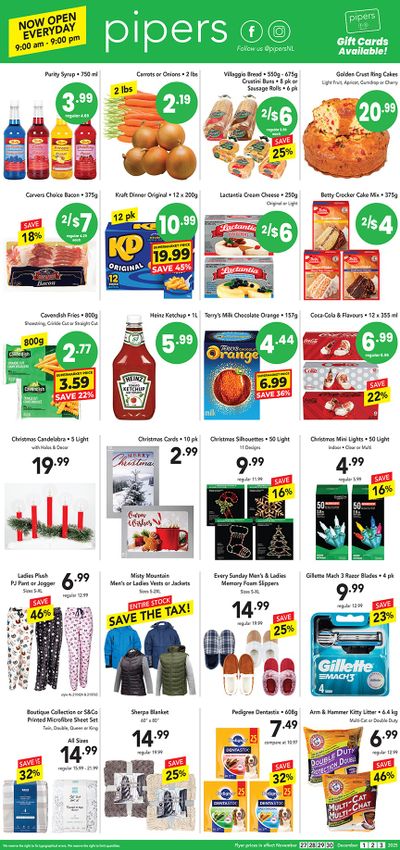 Pipers Superstore Flyer November 27 to December 3
