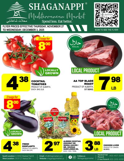 Shaganappi Mediterranean Market Flyer November 27 to December 3