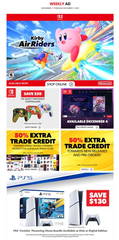EB Games Flyer November 27 to December 3