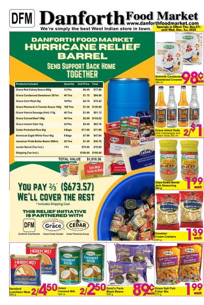 Danforth Food Market Flyer November 27 to December 3
