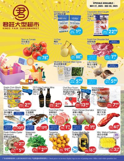 Kings Fair Supermarket Flyer November 27 to December 3