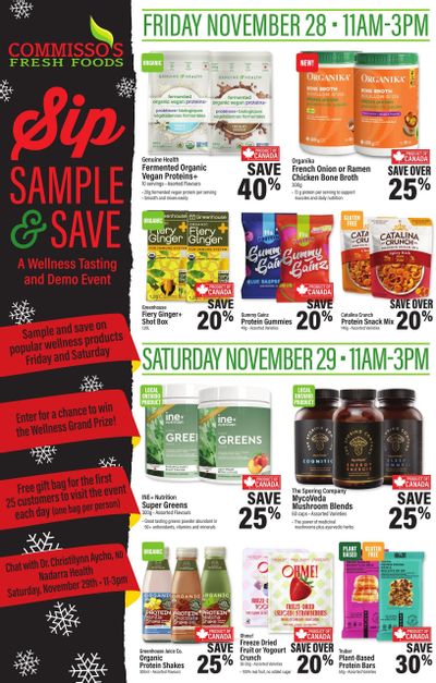 Commisso's Fresh Foods Wellness Flyer November 28 to December 11