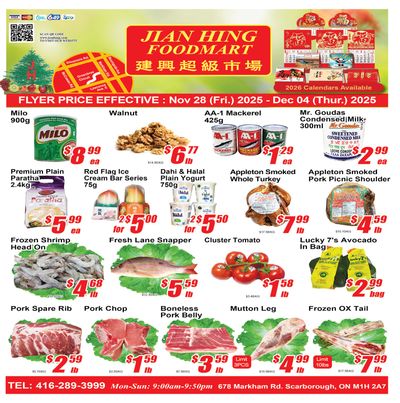 Jian Hing Foodmart (Scarborough) Flyer November 28 to December 4
