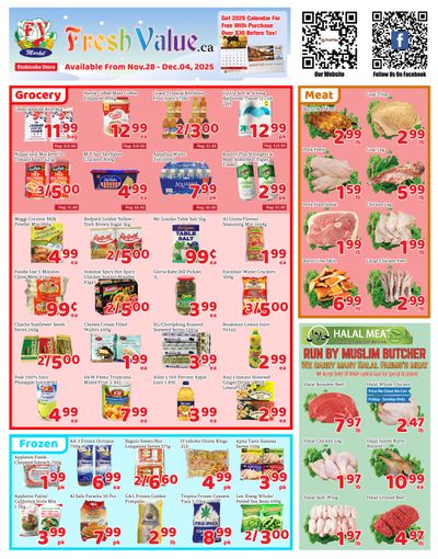 Fresh Value (Etobicoke) Flyer November 28 to December 4