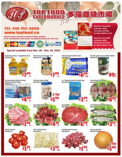 Top Food Supermarket Flyer November 28 to December 4