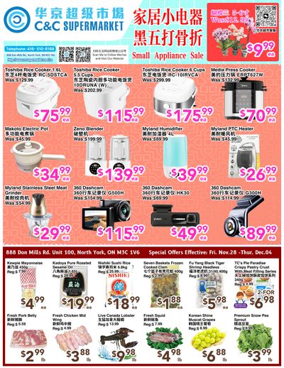 C&C Supermarket Flyer November 28 to December 4