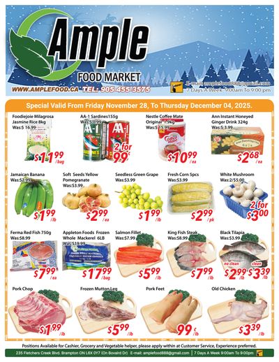 Ample Food Market (Brampton) Flyer November 28 to December 4