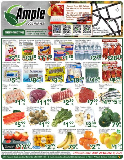 Ample Food Market (North York) Flyer November 28 to December 4
