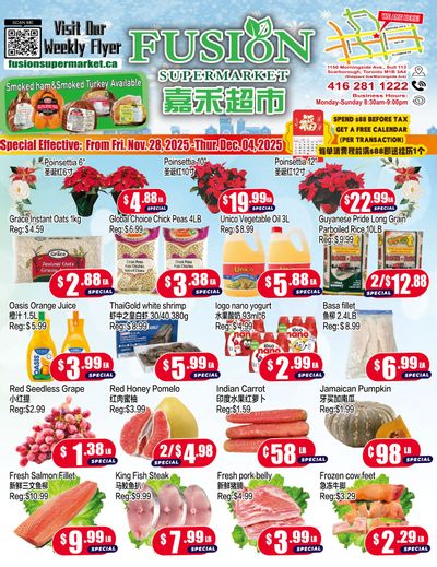 Fusion Supermarket (Scarborough) Flyer November 28 to December 4