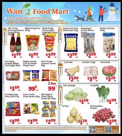Wan 2 Food Mart Flyer November 28 to December 4