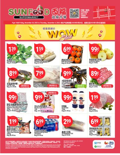 Sunfood Supermarket Flyer November 28 to December 4