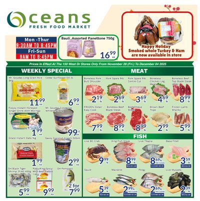 Oceans Fresh Food Market (Brampton) Flyer November 28 to December 4