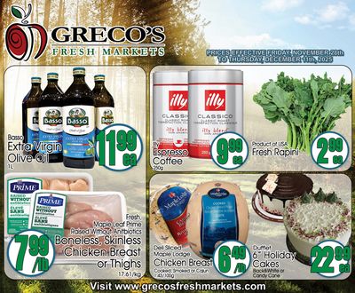 Greco's Fresh Market Flyer November 28 to December 11