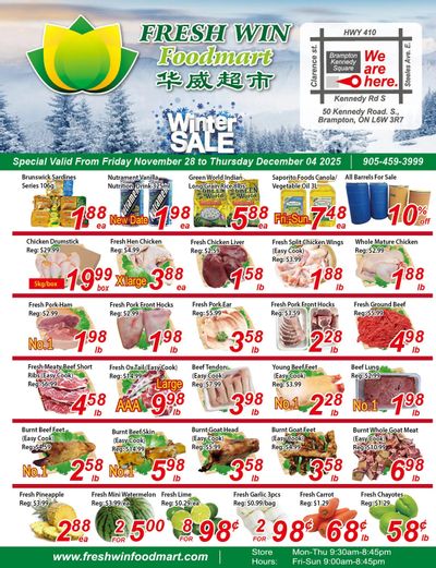 Fresh Win Foodmart Flyer November 28 to December 4
