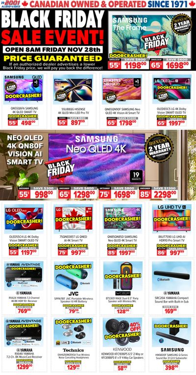 2001 Audio Video Black Friday Flyer November 28