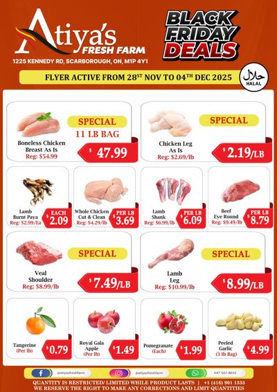 Atiya's Fresh Farm Flyer November 28 to December 4