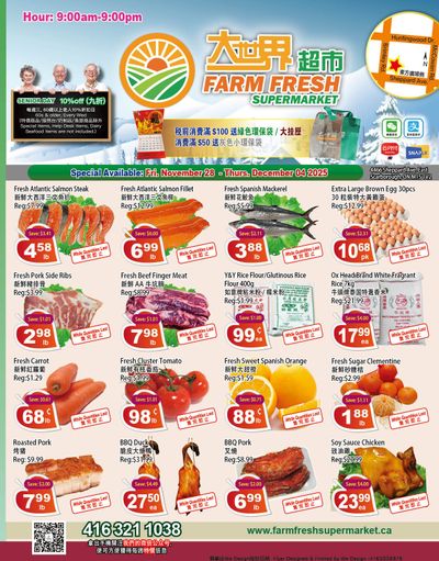 Farm Fresh Supermarket Flyer November 28 to December 4